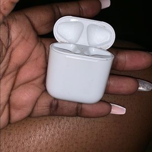 Air pods case and left AirPod
